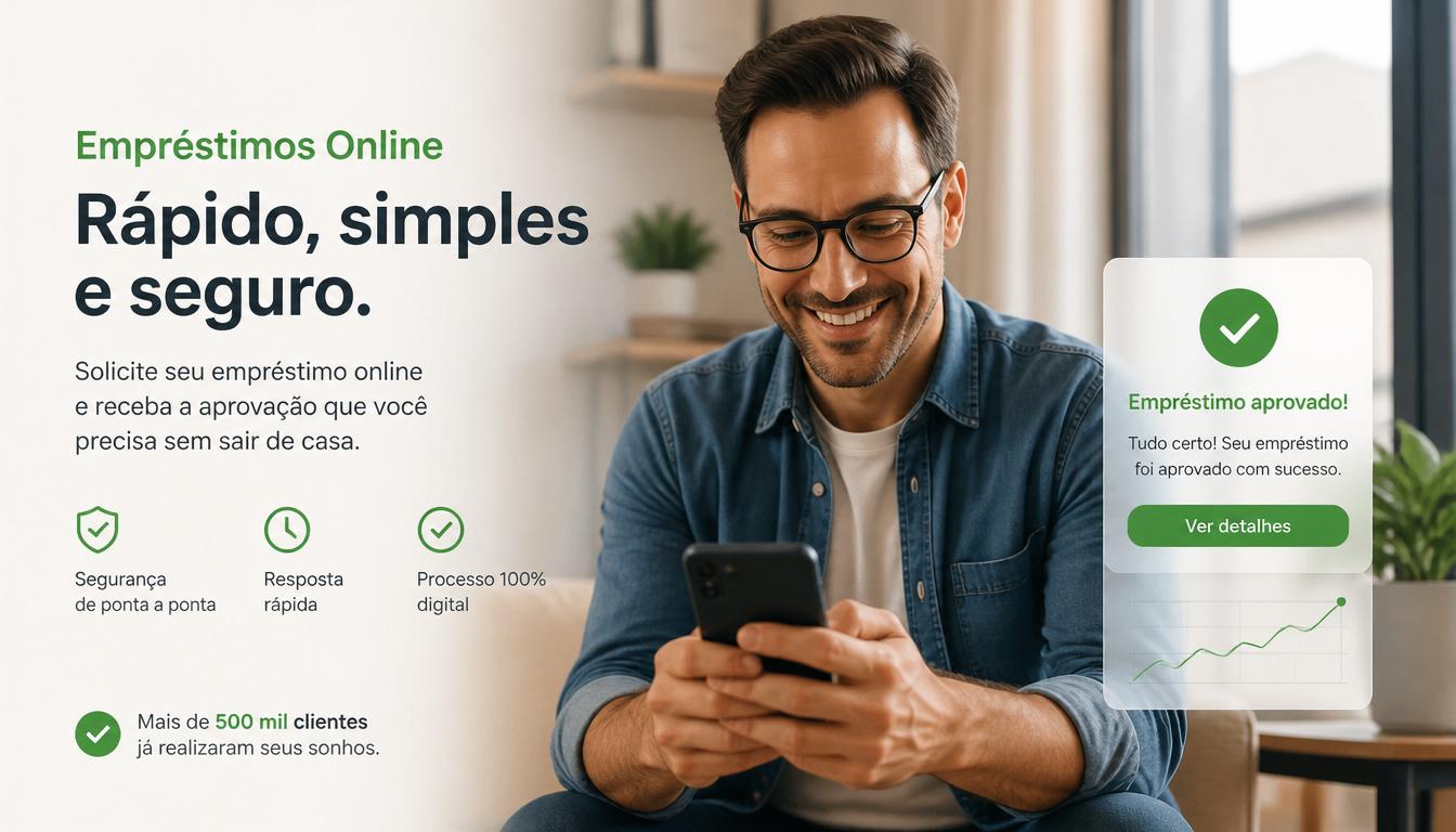 Homem de óculos sorrindo enquanto olha para o celular na sala de casa.